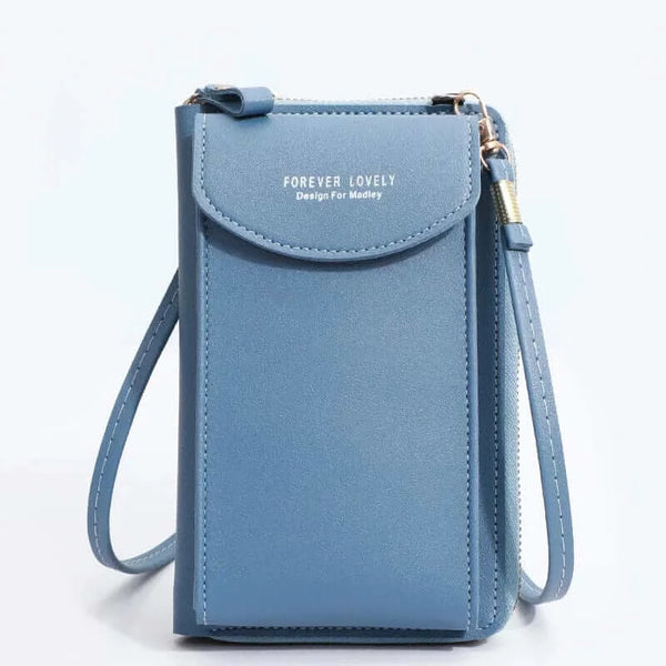 Made Chic Boutique B-blue Women's Handbag Cell Phone Purse Shoulder Bag Female Luxury Ladies Wallet Clutch PU Leather Crossbody Bags for Women