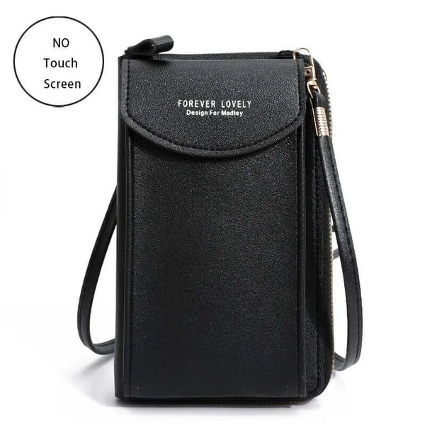 Made Chic Boutique Black 2 / 11x4x18CM / CN Buylor Women's Handbag Touch Screen Cell Phone Purse Shoulder Bag Female Cheap Small Wallet Soft Leather Crossbody сумка женская
