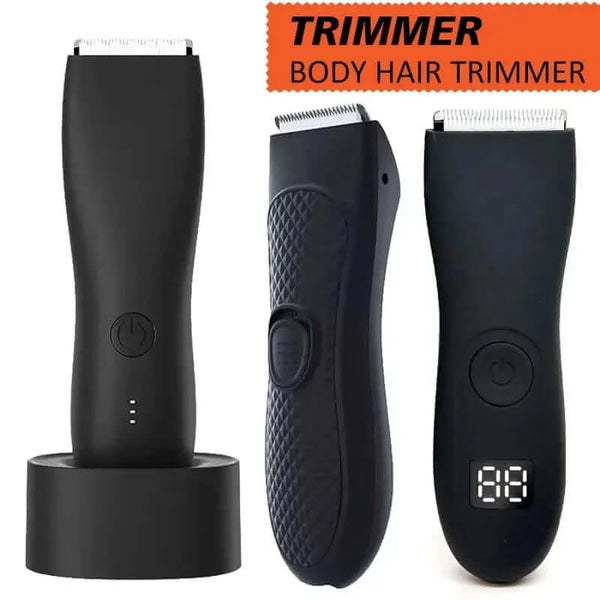 Made Chic Boutique Men's Electric Groin Hair Trimmer Pubic Hair Trimmer Body Grooming Clipper for Men Bikini Epilator Rechargeable Shaver Razor