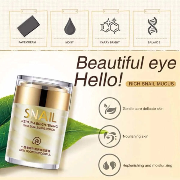 Made Chic Boutique Snail Collagen Face Cream - Anti-Wrinkle Moisturizer for All Skin Types
