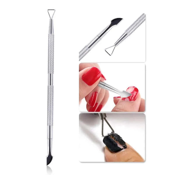 Made Chic Boutique Stainless Steel Cuticle Pusher and Remover Tool for Manicure and Pedicure