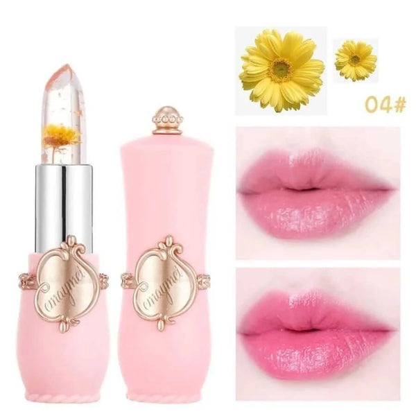 Made Chic Boutique 04 flower Transparent Magic Lipstick Color Changing Long Lasting Kawaii Lip Moisturizer Red Pink Lipsticks Cute Lip Stick Cosmetics makeup