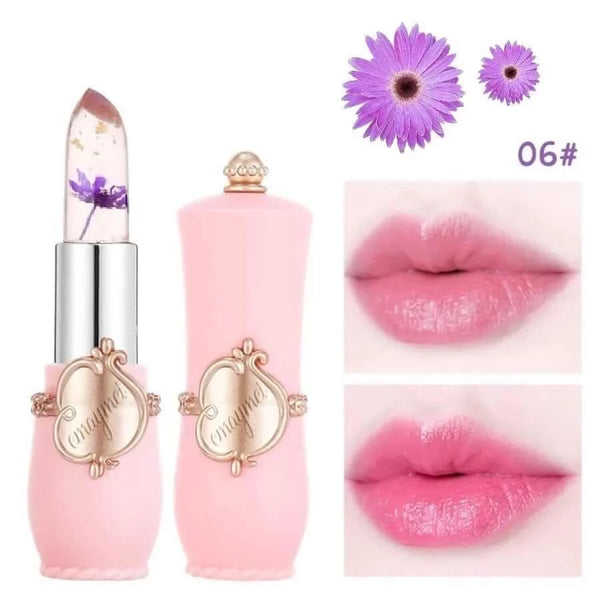 Made Chic Boutique 06 flower Transparent Magic Lipstick Color Changing Long Lasting Kawaii Lip Moisturizer Red Pink Lipsticks Cute Lip Stick Cosmetics makeup