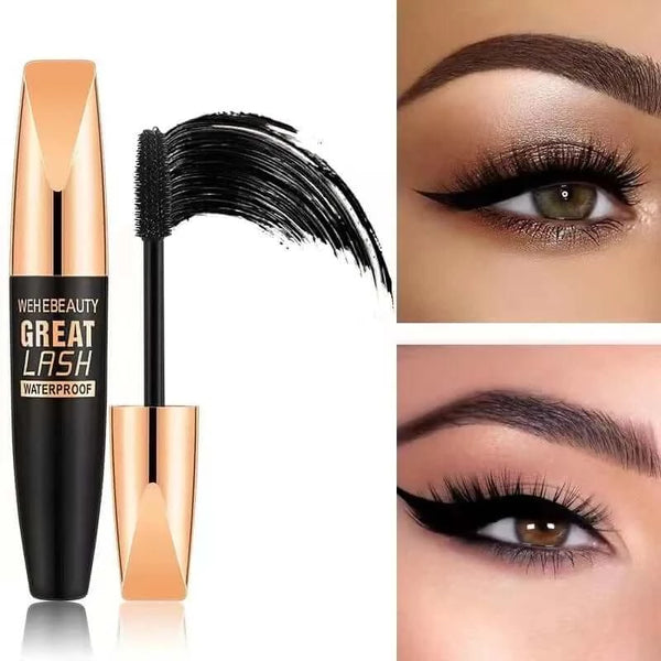 Made Chic Boutique 10g 1PCS 4D Silk Fiber Lash Mascara 2 In 1 Mascara Waterproof Lengthening Cosmetics Eye Mascara Ship Lashes Curling Thick Eye Makeup B0G0