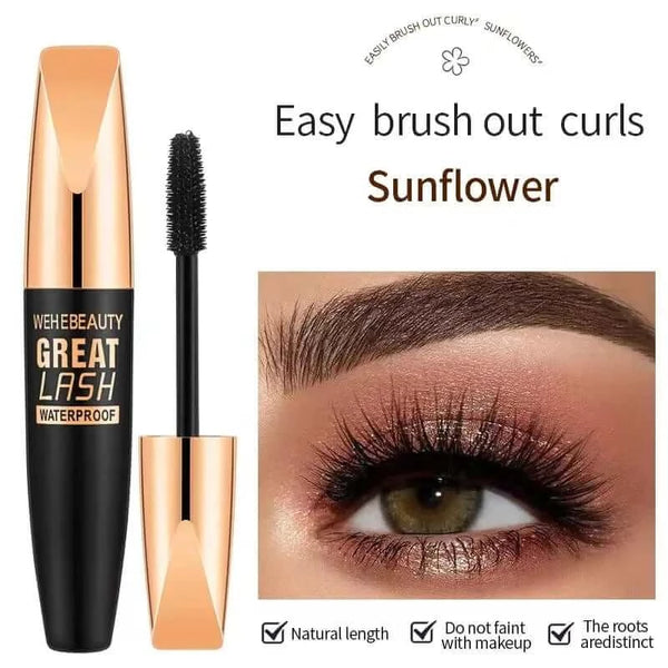 Made Chic Boutique 10g 1PCS 4D Silk Fiber Lash Mascara 2 In 1 Mascara Waterproof Lengthening Cosmetics Eye Mascara Ship Lashes Curling Thick Eye Makeup B0G0