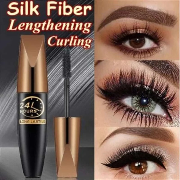 Made Chic Boutique 1Pcs 1Pcs 8D Silk Fiber Lash Mascara Waterproof Mascara for Eyelash Extension Black Thick Eye Lashes Curler Cosmetics Eye Makeup