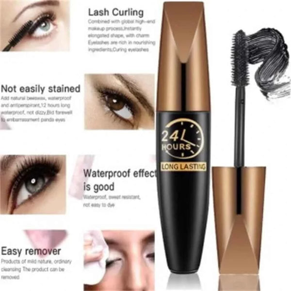 Made Chic Boutique 1Pcs 1Pcs 8D Silk Fiber Lash Mascara Waterproof Mascara for Eyelash Extension Black Thick Eye Lashes Curler Cosmetics Eye Makeup