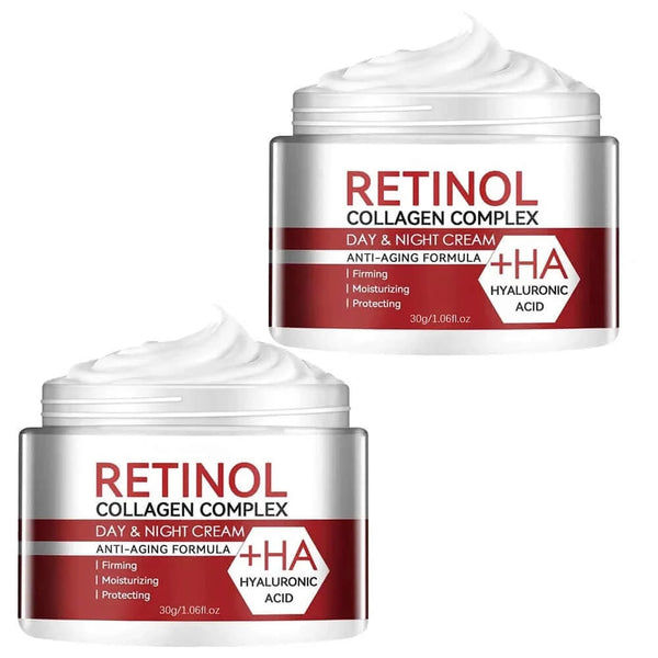 Made Chic Boutique 2 pcs Retinol Wrinkle Removing Cream Anti Aging Firming Lifting Fade Fine Lines Whitening Moisturizing Brightening Skin Care Cosmetic