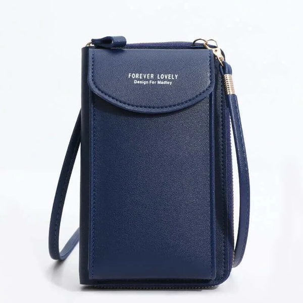 Made Chic Boutique B-dark blue Women's Handbag Cell Phone Purse Shoulder Bag Female Luxury Ladies Wallet Clutch PU Leather Crossbody Bags for Women