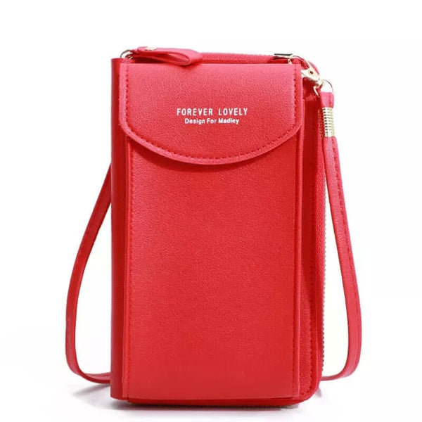 Made Chic Boutique B-red Women's Handbag Cell Phone Purse Shoulder Bag Female Luxury Ladies Wallet Clutch PU Leather Crossbody Bags for Women