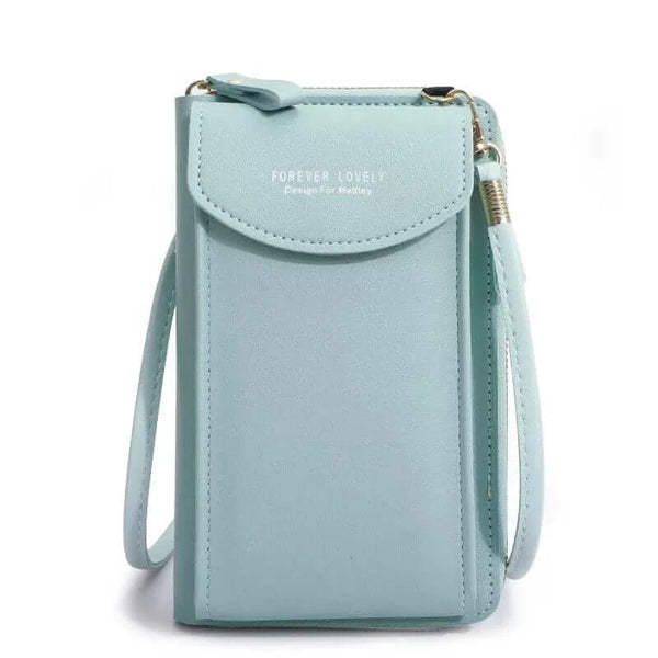 Made Chic Boutique B-skyblue Women's Handbag Cell Phone Purse Shoulder Bag Female Luxury Ladies Wallet Clutch PU Leather Crossbody Bags for Women