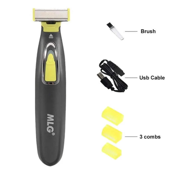 Made Chic Boutique Black MLG Electric Shaver For Men and Women Portable Full Body Trimmer USB T Shaped Blade Razor For Beard Armpit For Washable