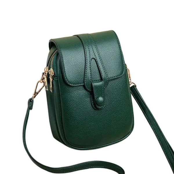 Made Chic Boutique Green Simple Design PU Leather Crossbody Shoulder Bags for Women Spring Retro Branded Handbags and Purses Ladies Mobile Phone sac