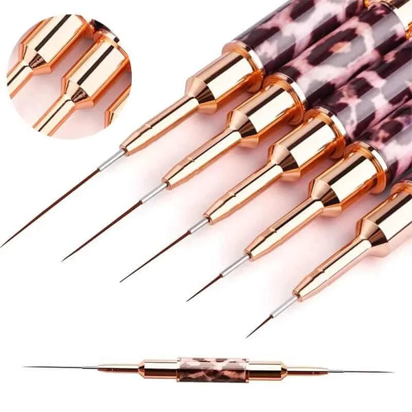 Made Chic Boutique Leopard Print Double Head Nail Art Liner Brush