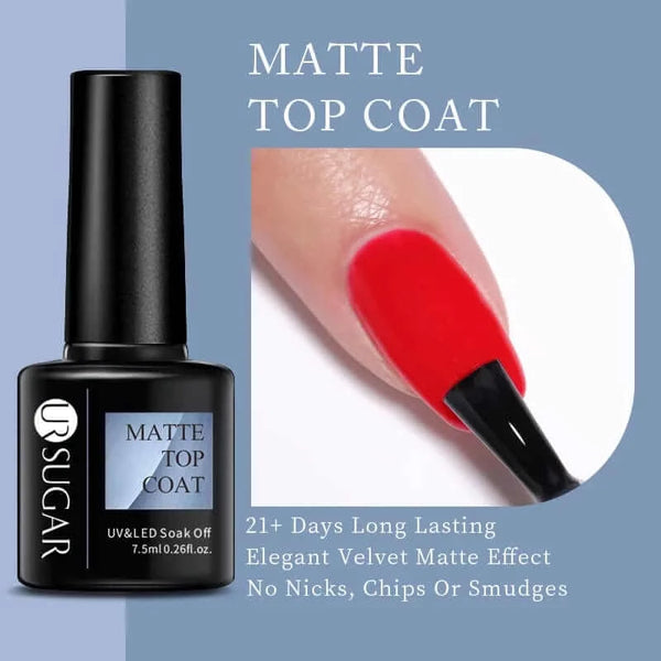 Made Chic Boutique Matte Top Coat UR SUGAR Thermal Ultra-thin Nail Gel Polish 3 Layers Temperature Changing Gel Varnish Soak Off UV Led Nail Art Manicures