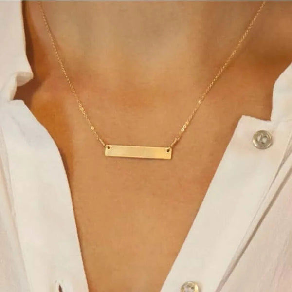 Made Chic Boutique N729 New Geometric Bar Women Clavicle Necklace Summer Gold Color Beach Collares Minimalist Bijoux Fashion Jewelry Wholesale Lot