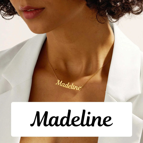 Made Chic Boutique picture style -3 / Silver Color / 45CM-50CM Customized Name Necklace For Women, Adjustable Chain Paperclip/ Curb / Cable/ Figaro Link, Gold Plated Personalized Gift