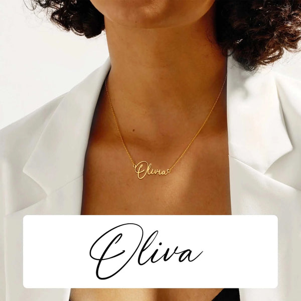 Made Chic Boutique picture style -4 / Silver Color / 45CM-50CM Customized Name Necklace For Women, Adjustable Chain Paperclip/ Curb / Cable/ Figaro Link, Gold Plated Personalized Gift