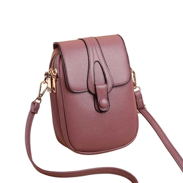 Made Chic Boutique Purple Simple Design PU Leather Crossbody Shoulder Bags for Women Spring Retro Branded Handbags and Purses Ladies Mobile Phone sac