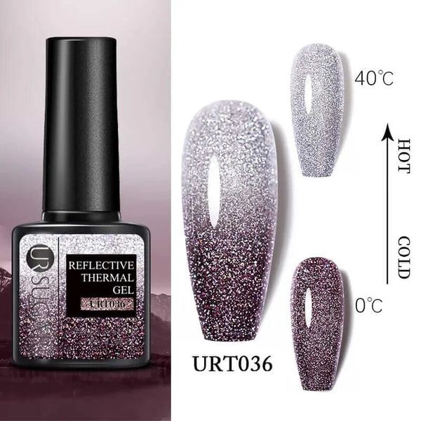 Made Chic Boutique Reflective Thermal36 Color Changing Thermal Gel Nail Art - Ultra-thin 3 Layers Temperature Changing Gel Varnish