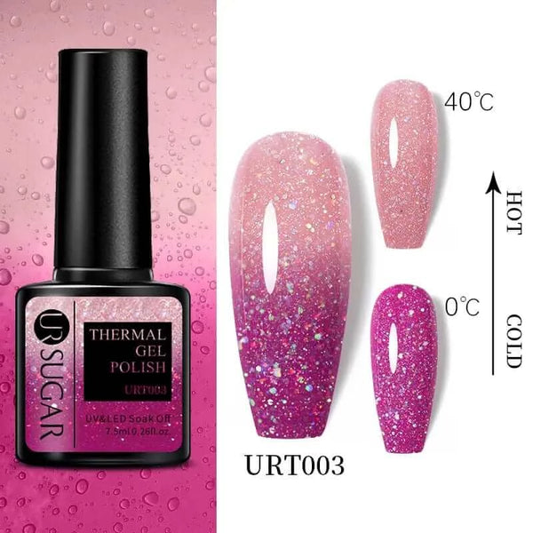 Made Chic Boutique Thermal URT003 Color Changing Thermal Gel Nail Art - Ultra-thin 3 Layers Temperature Changing Gel Varnish