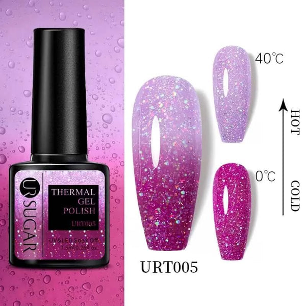 Made Chic Boutique Thermal URT005 Color Changing Thermal Gel Nail Art - Ultra-thin 3 Layers Temperature Changing Gel Varnish