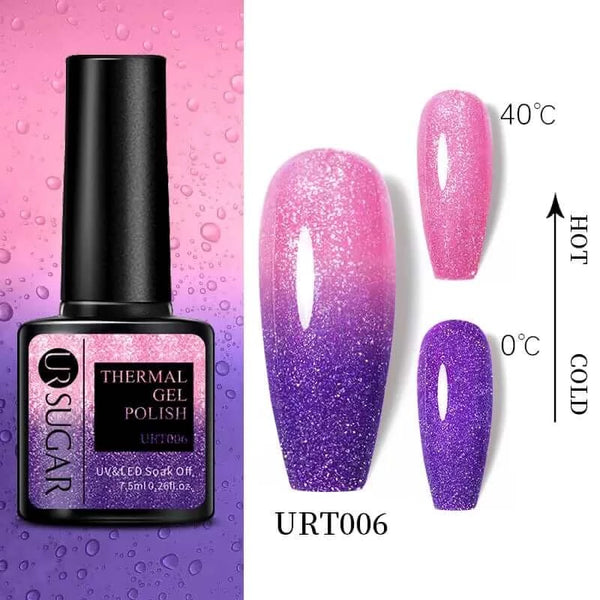 Made Chic Boutique Thermal URT006 Color Changing Thermal Gel Nail Art - Ultra-thin 3 Layers Temperature Changing Gel Varnish