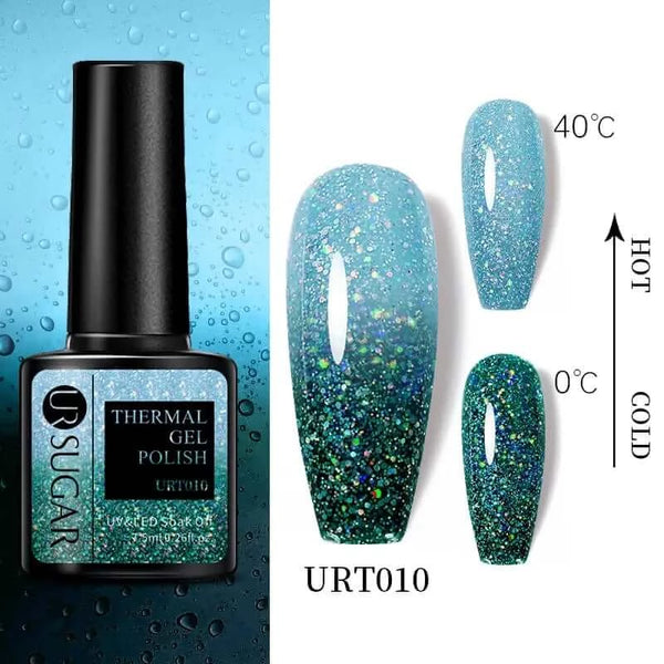 Made Chic Boutique Thermal URT010 Color Changing Thermal Gel Nail Art - Ultra-thin 3 Layers Temperature Changing Gel Varnish