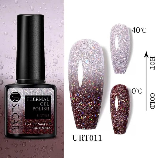 Made Chic Boutique Thermal URT011 Color Changing Thermal Gel Nail Art - Ultra-thin 3 Layers Temperature Changing Gel Varnish