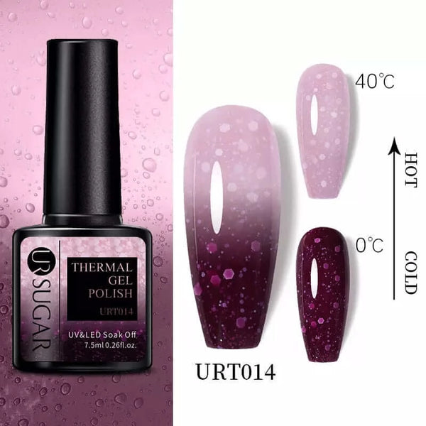 Made Chic Boutique Thermal URT014 UR SUGAR Thermal Ultra-thin Nail Gel Polish 3 Layers Temperature Changing Gel Varnish Soak Off UV Led Nail Art Manicures