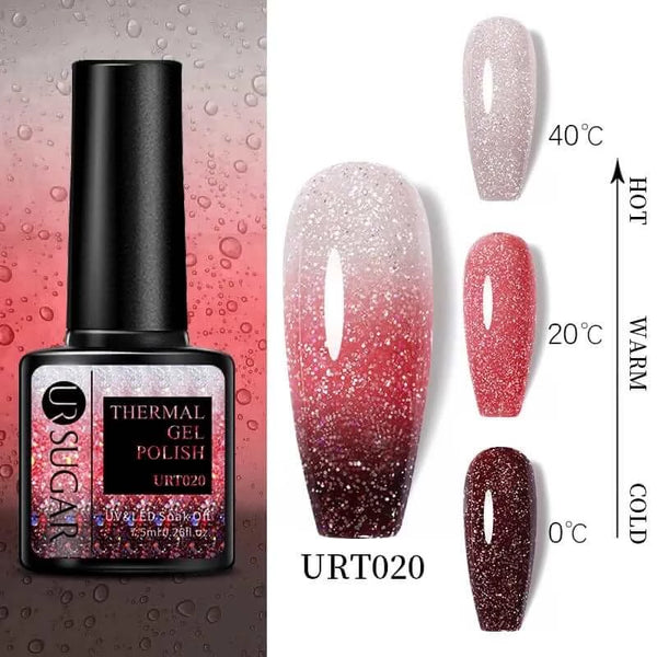 Made Chic Boutique Thermal URT020 Color Changing Thermal Gel Nail Art - Ultra-thin 3 Layers Temperature Changing Gel Varnish