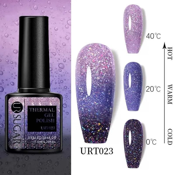 Made Chic Boutique Thermal URT023 UR SUGAR Thermal Ultra-thin Nail Gel Polish 3 Layers Temperature Changing Gel Varnish Soak Off UV Led Nail Art Manicures