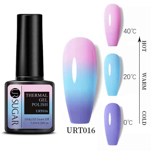 Made Chic Boutique UR SUGAR Thermal Ultra-thin Nail Gel Polish 3 Layers Temperature Changing Gel Varnish Soak Off UV Led Nail Art Manicures