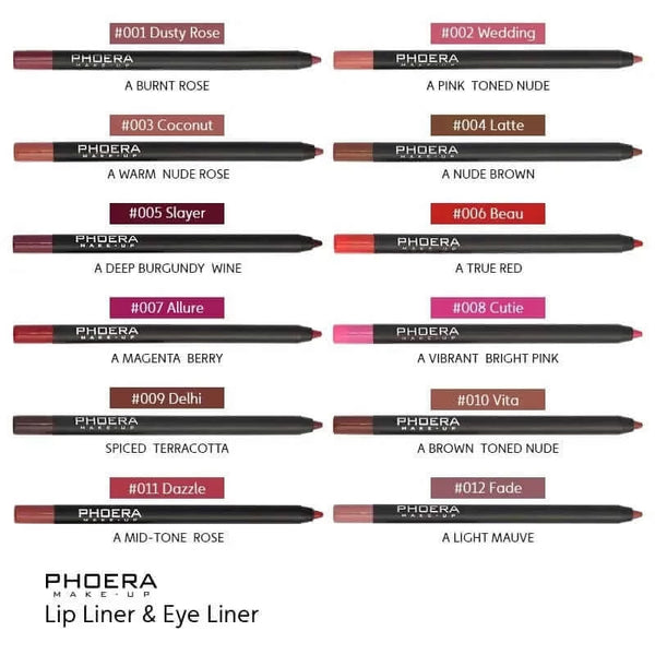 Made Chic Boutique Waterproof Matte Lipliner Pencil - Sexy Red Contour Tint Lipstick