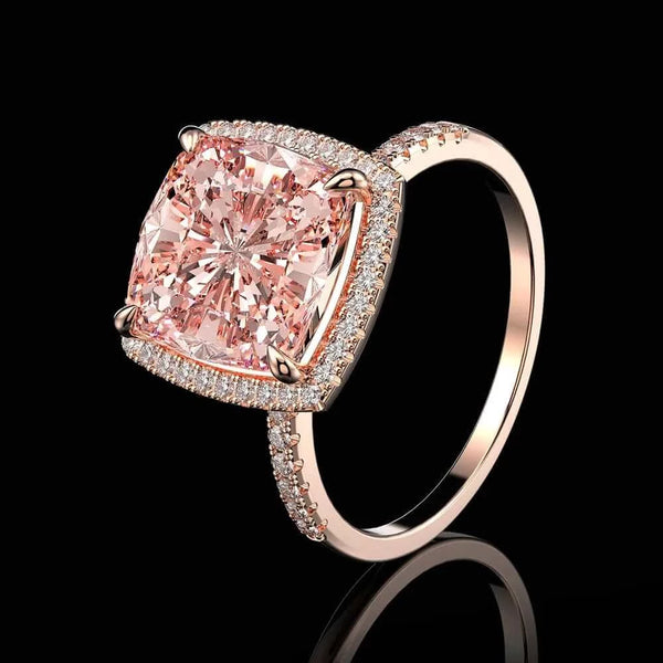 Made Chic Boutique Wong Rain Luxury 100% 925 Sterling Silver Created Moissanite Morganite Gemstone Wedding Engagement Ring Fine Jewelry Wholesale