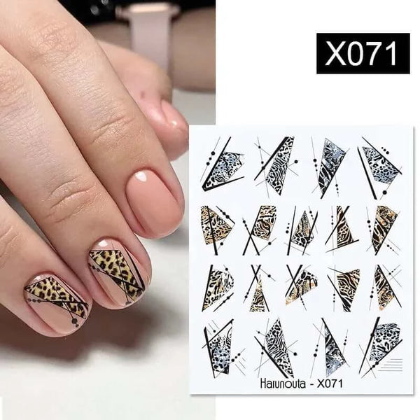 Made Chic Boutique X071 Lavender Spring Flower Leaves Nail Water Decals - DIY Nail Art Stickers