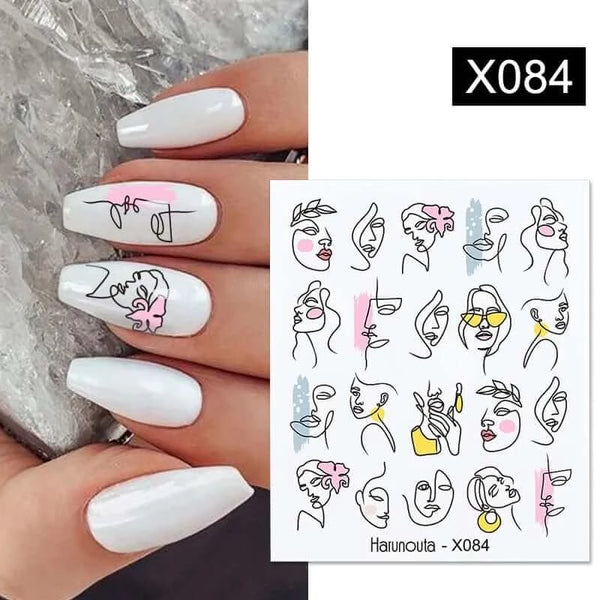 Made Chic Boutique X084 Lavender Spring Flower Leaves Nail Water Decals - DIY Nail Art Stickers