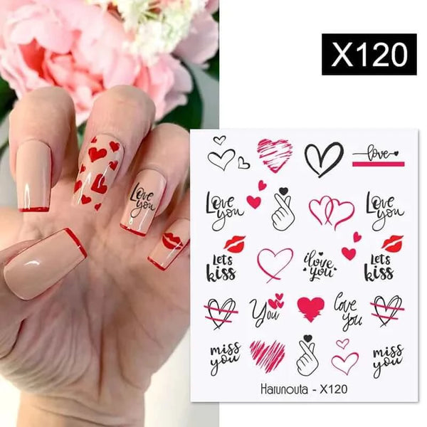 Made Chic Boutique X120 Lavender Spring Flower Leaves Nail Water Decals - DIY Nail Art Stickers