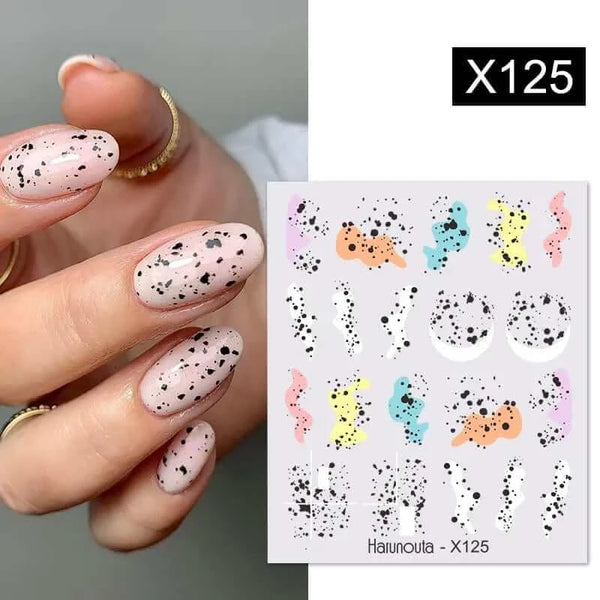 Made Chic Boutique X125 Harunouta 1 Sheet Nail Water Decals Transfer Lavender Spring Flower Leaves Nail Art Stickers Nail Art Manicure DIY