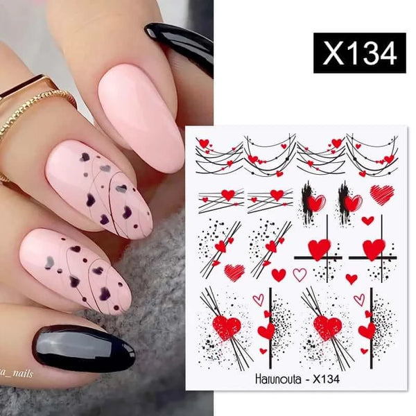 Made Chic Boutique X134 Lavender Spring Flower Leaves Nail Water Decals - DIY Nail Art Stickers