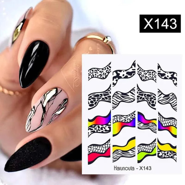 Made Chic Boutique X143 Pink Spring Flower Leaves Nail Water Decals - DIY Nail Art Stickers