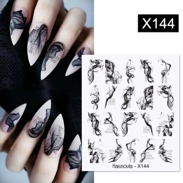 Made Chic Boutique X144 Pink Spring Flower Leaves Nail Water Decals - DIY Nail Art Stickers