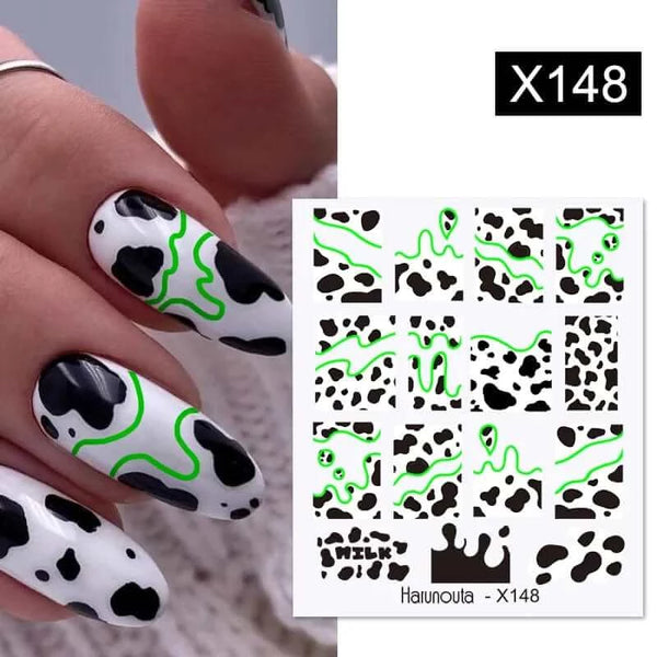 Made Chic Boutique X148 Lavender Spring Flower Leaves Nail Water Decals - DIY Nail Art Stickers