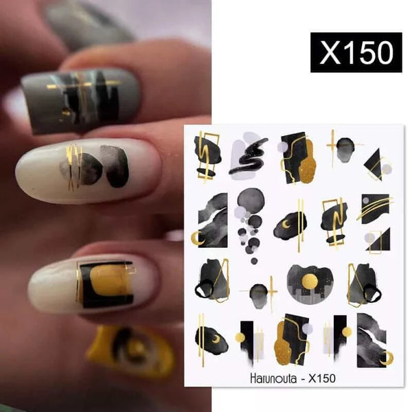 Made Chic Boutique X150 Lavender Spring Flower Leaves Nail Water Decals - DIY Nail Art Stickers