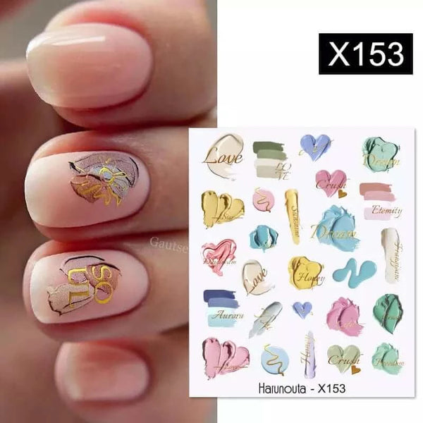 Made Chic Boutique X153 Harunouta 1 Sheet Nail Water Decals Transfer Lavender Spring Flower Leaves Nail Art Stickers Nail Art Manicure DIY