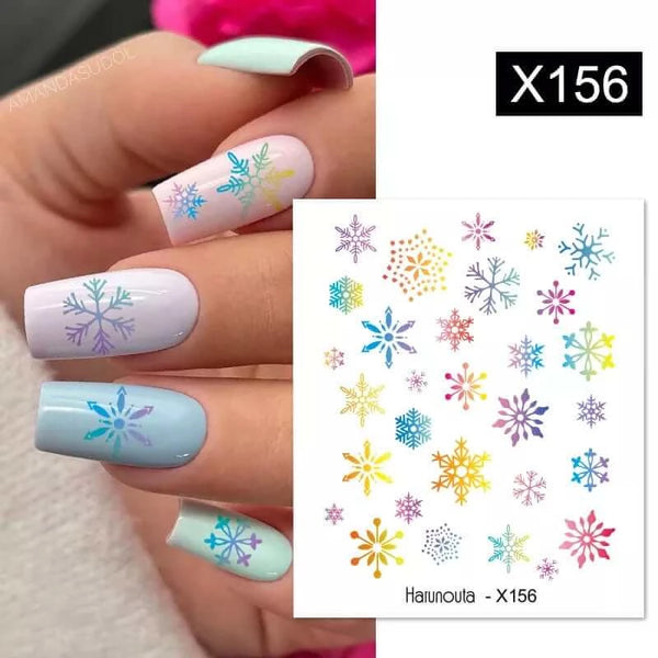 Made Chic Boutique X156 Lavender Spring Flower Leaves Nail Water Decals - DIY Nail Art Stickers