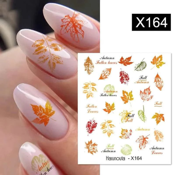 Made Chic Boutique X164 Lavender Spring Flower Leaves Nail Water Decals - DIY Nail Art Stickers